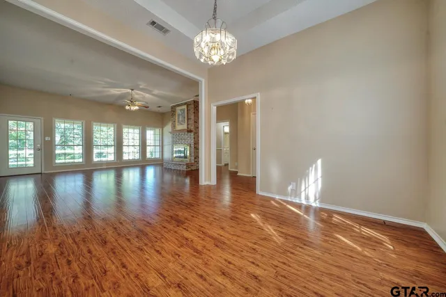 a view of livingroom with hardwood floor and window