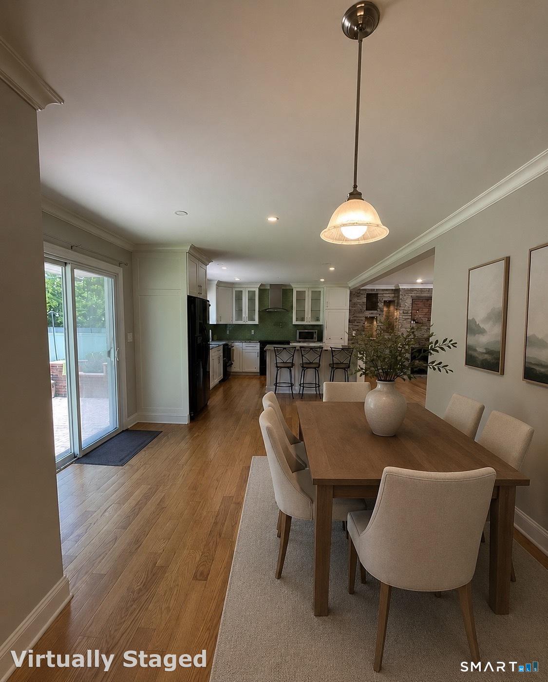 2182 North Benson Road Fairfield, CT 06824 - Photo 19 of 21 a dining room with furniture and wooden floor