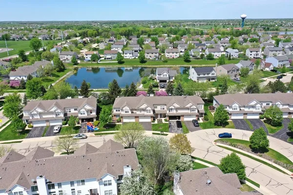 an aerial view of a city