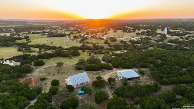 an aerial view of multiple house