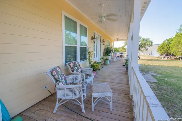 an aerial view of a house having yard