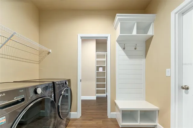 a view of a walk in closet