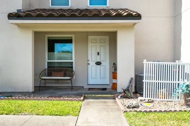 a view of a entryway door front of house