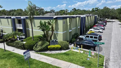 aerial view of a multi story building