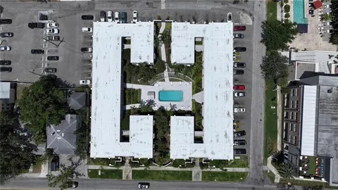 an aerial view of multiple house