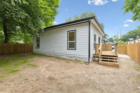 a view of an ocean and a yard