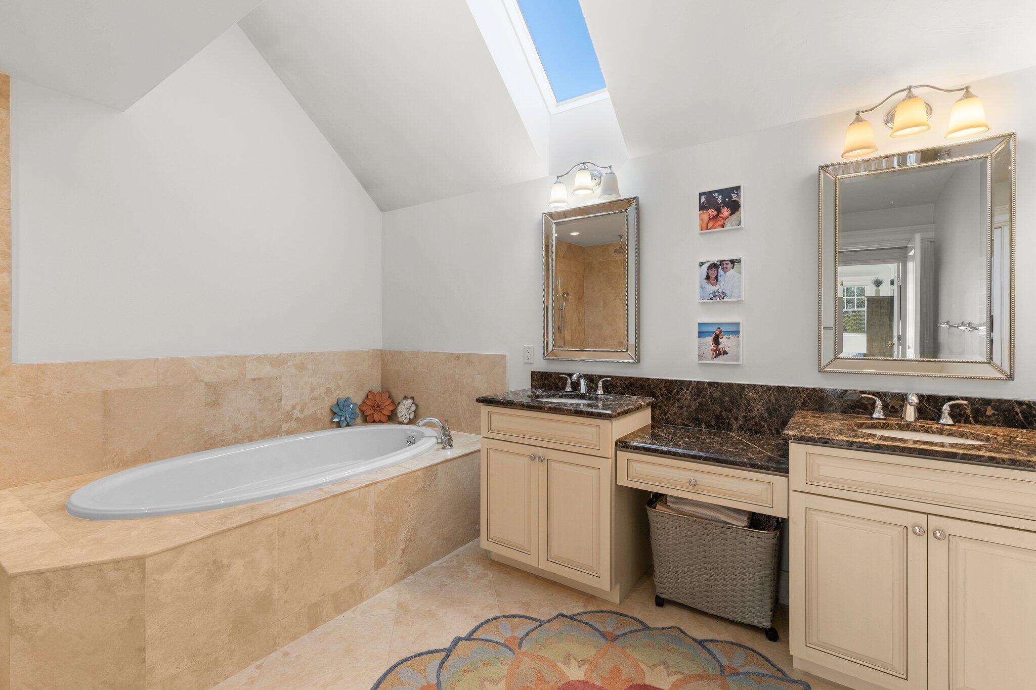 16 Quinns Way Mashpee, MA 02649 - Photo 21 of 59 a bathroom with a sink double vanity and a bathtub