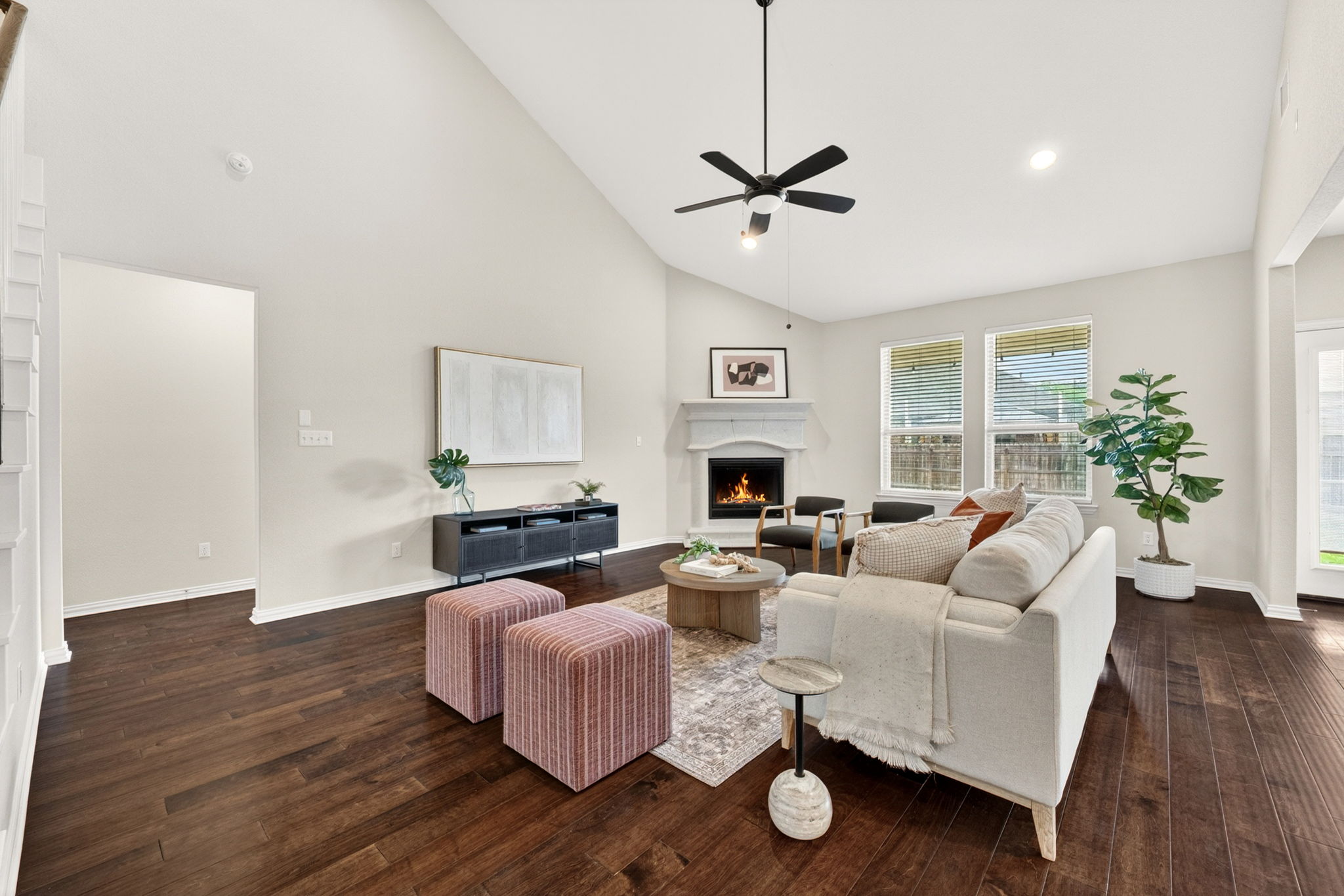 12613 Twisted Root Drive Manchaca, TX 78652 - Photo 4 of 32 a living room with furniture and a wooden floor