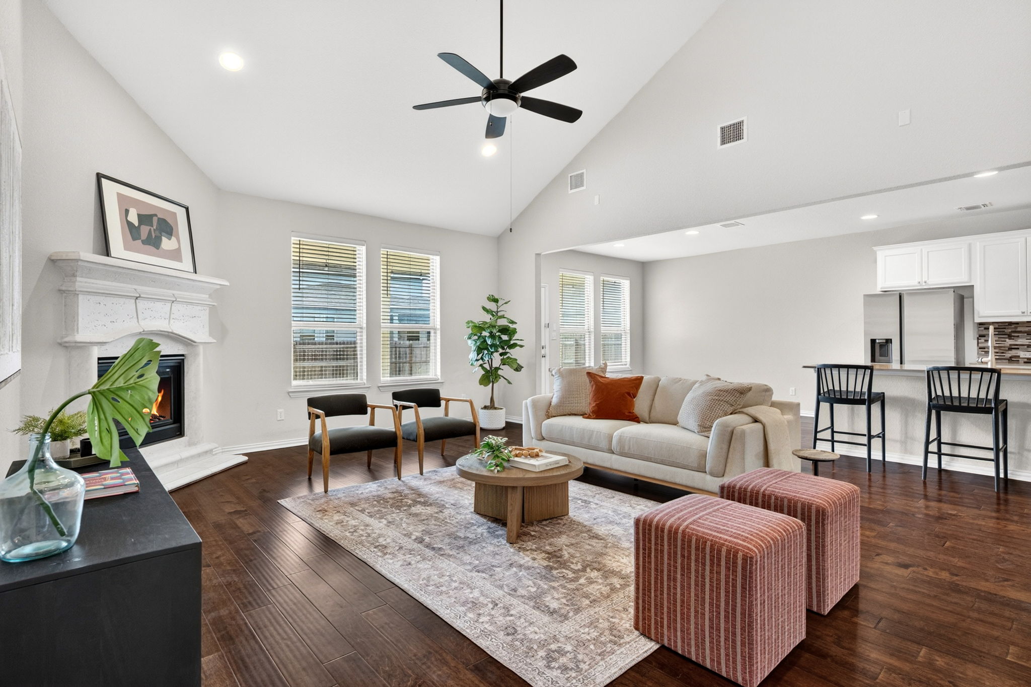 12613 Twisted Root Drive Manchaca, TX 78652 - Photo 6 of 32 a living room with furniture and wooden floor