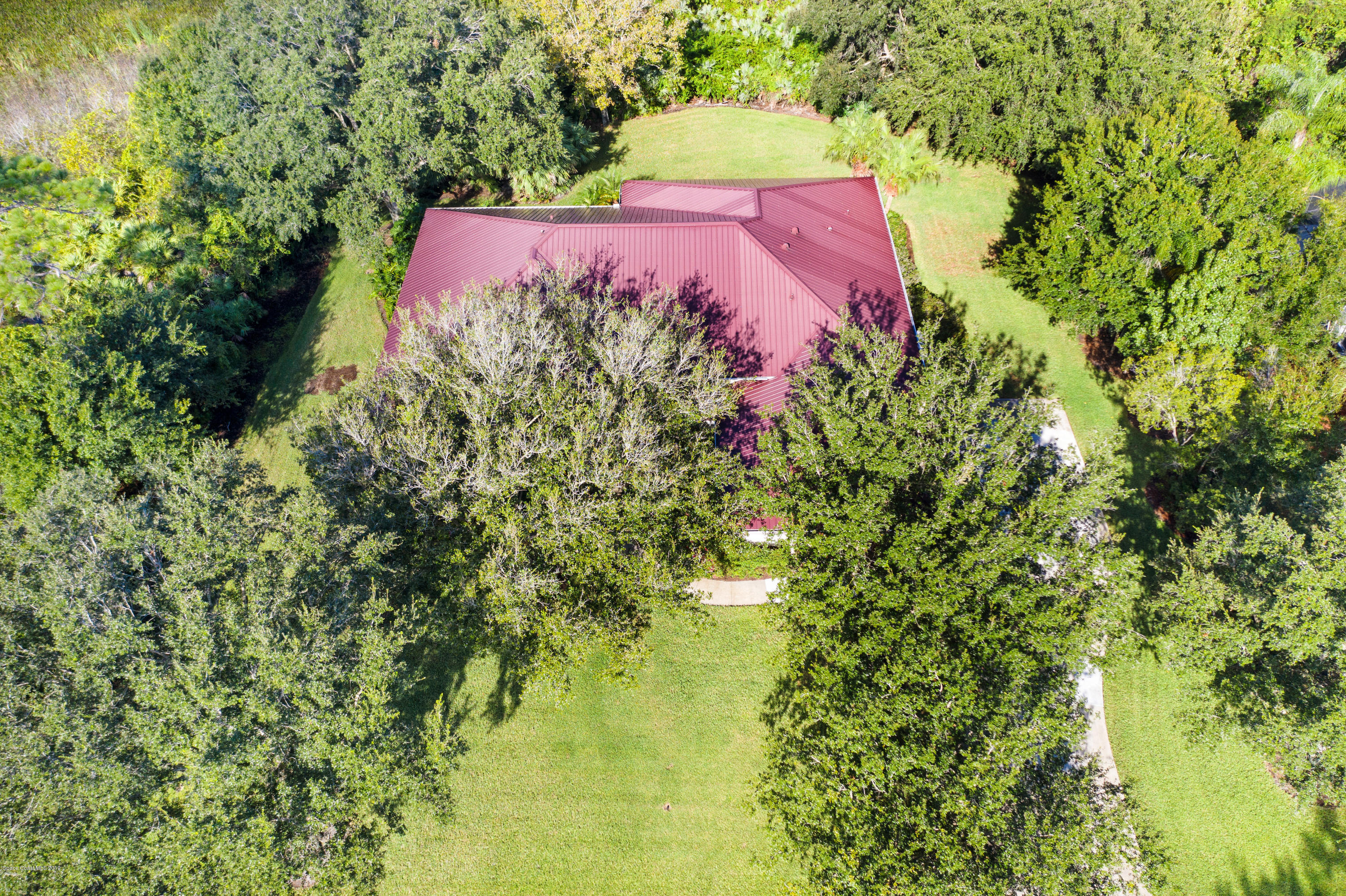 3570 Shady Run Road Melbourne, FL 32934 - Photo 33 of 39 a view of a yard with plants and a bench
