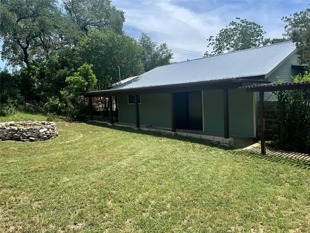 a backyard of a house