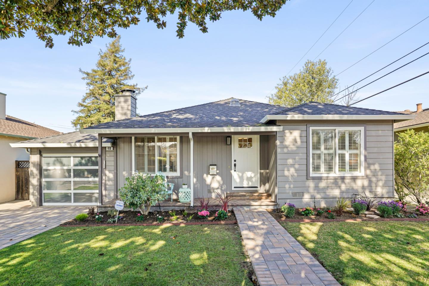 418 Dwight Road Burlingame, CA 94010 - Photo 2 of 45 front view of a house with a yard
