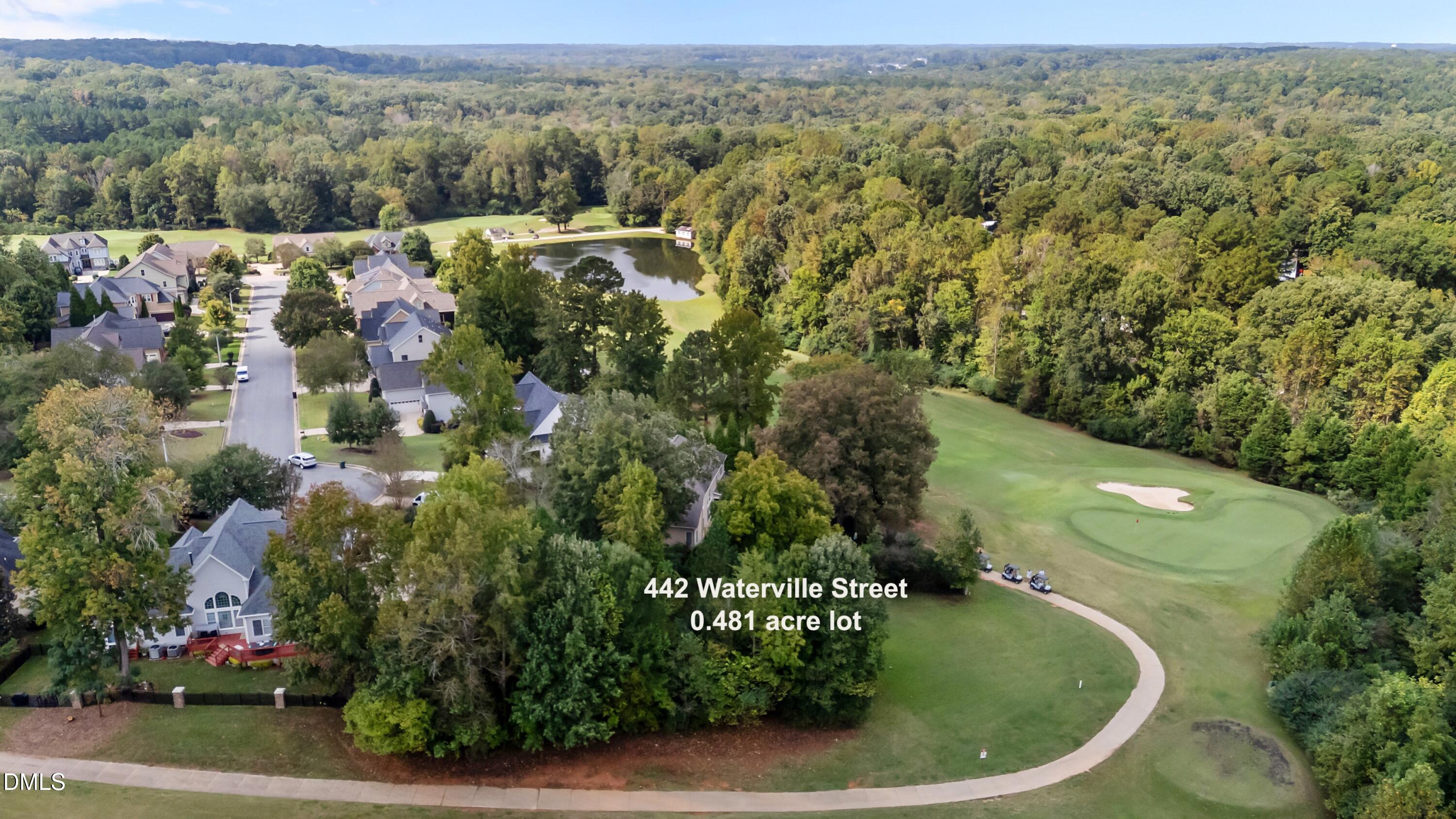 442 Waterville Street Raleigh, NC 27603 - Photo 3 of 22 an aerial view of residential houses with outdoor space and trees