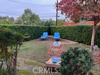 a view of a porch with furniture