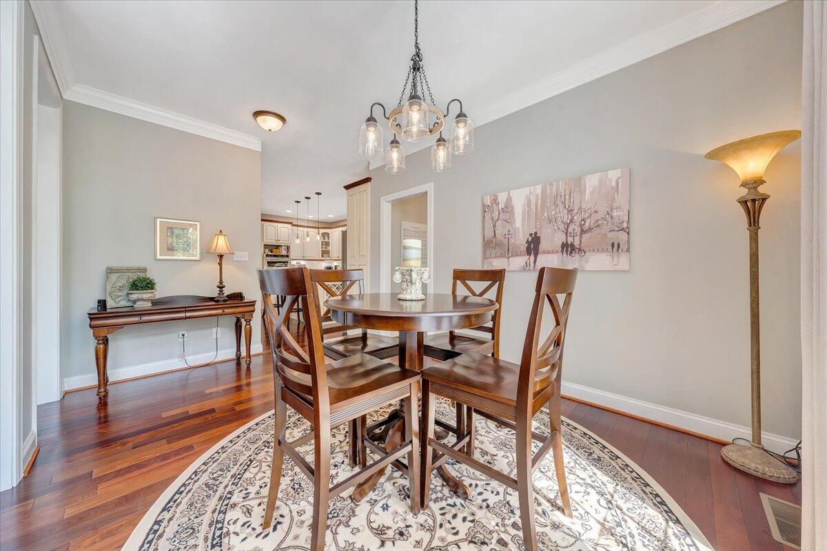 46 Claybrook Court Blue Ridge, VA 24064 - Photo 17 of 76 a view of a dining room with furniture and wooden floor