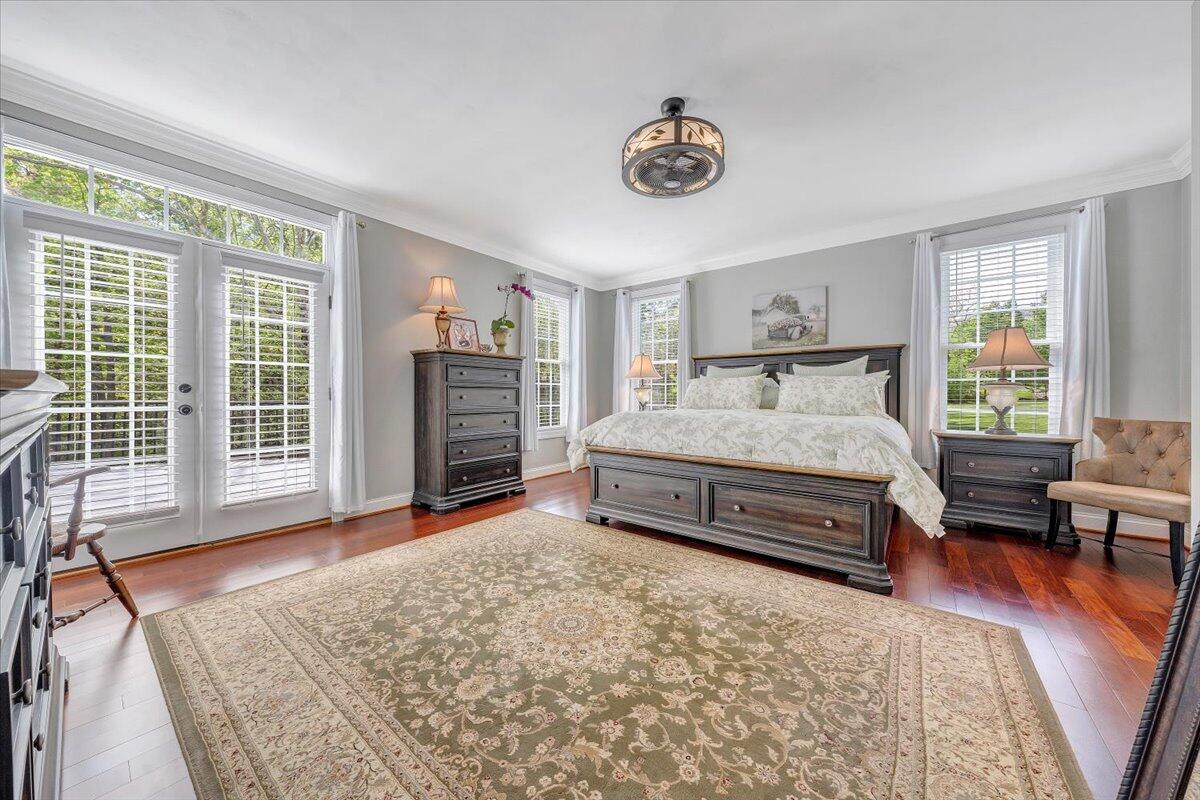 46 Claybrook Court Blue Ridge, VA 24064 - Photo 30 of 76 a bedroom with a bed and wooden floor