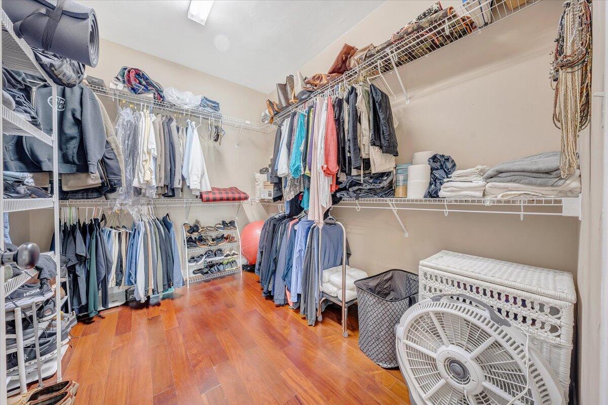 46 Claybrook Court Blue Ridge, VA 24064 - Photo 36 of 76 a view of walk in closet with clothes and shoes