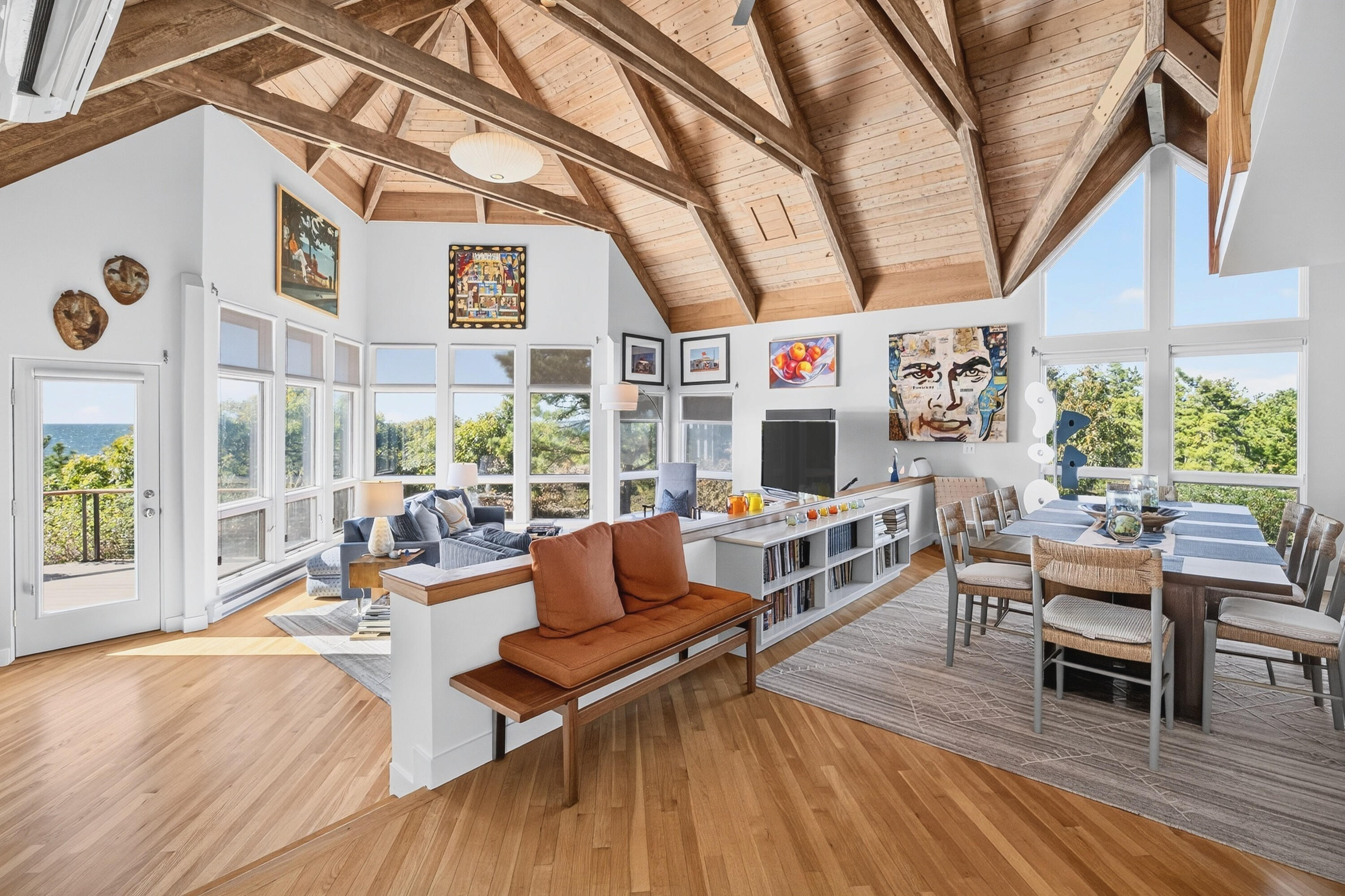 344 King Phillip Road Wellfleet, MA 02667 - Photo 18 of 72 a living room with furniture and a large window