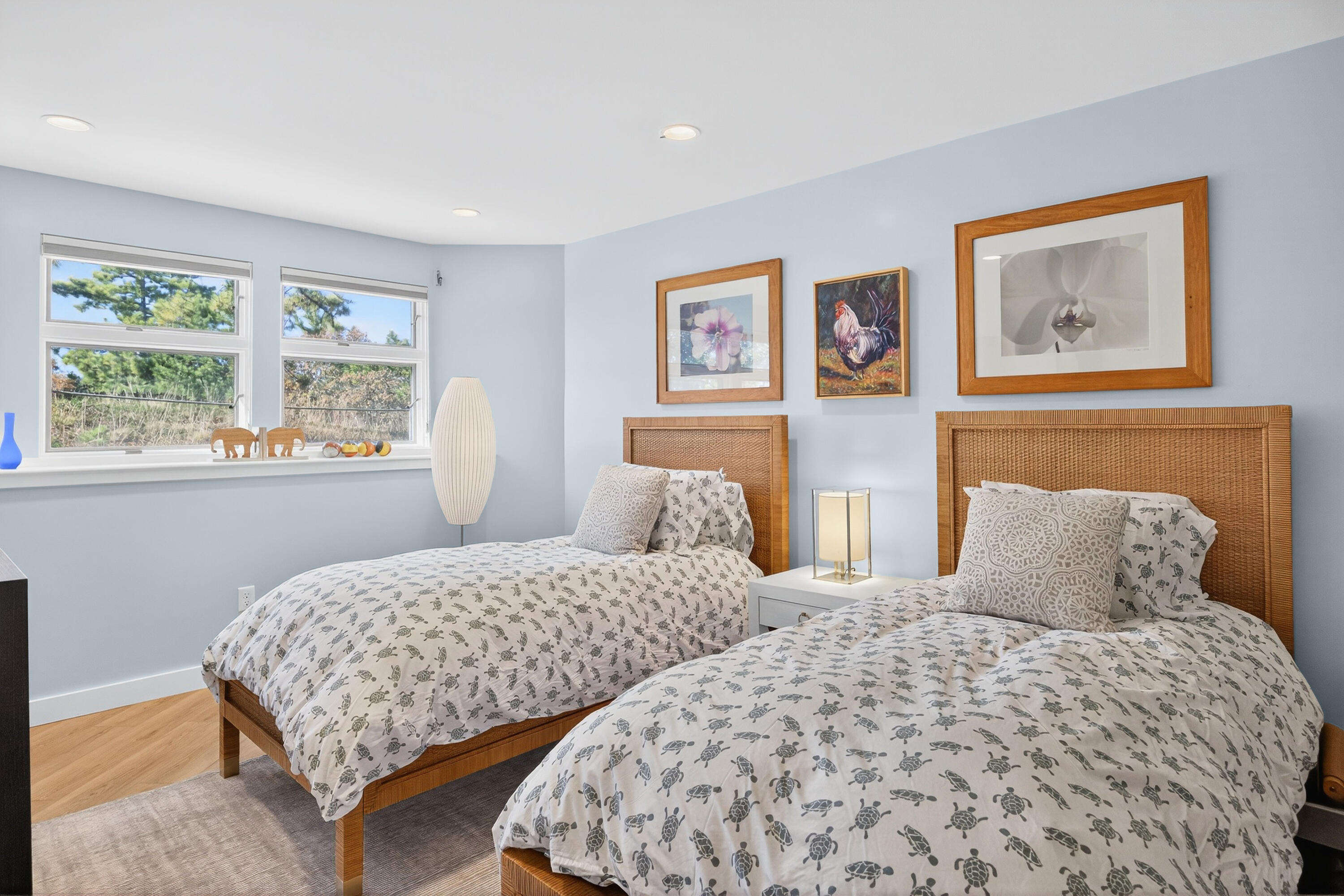 344 King Phillip Road Wellfleet, MA 02667 - Photo 45 of 72 a bedroom with two large bed and a window