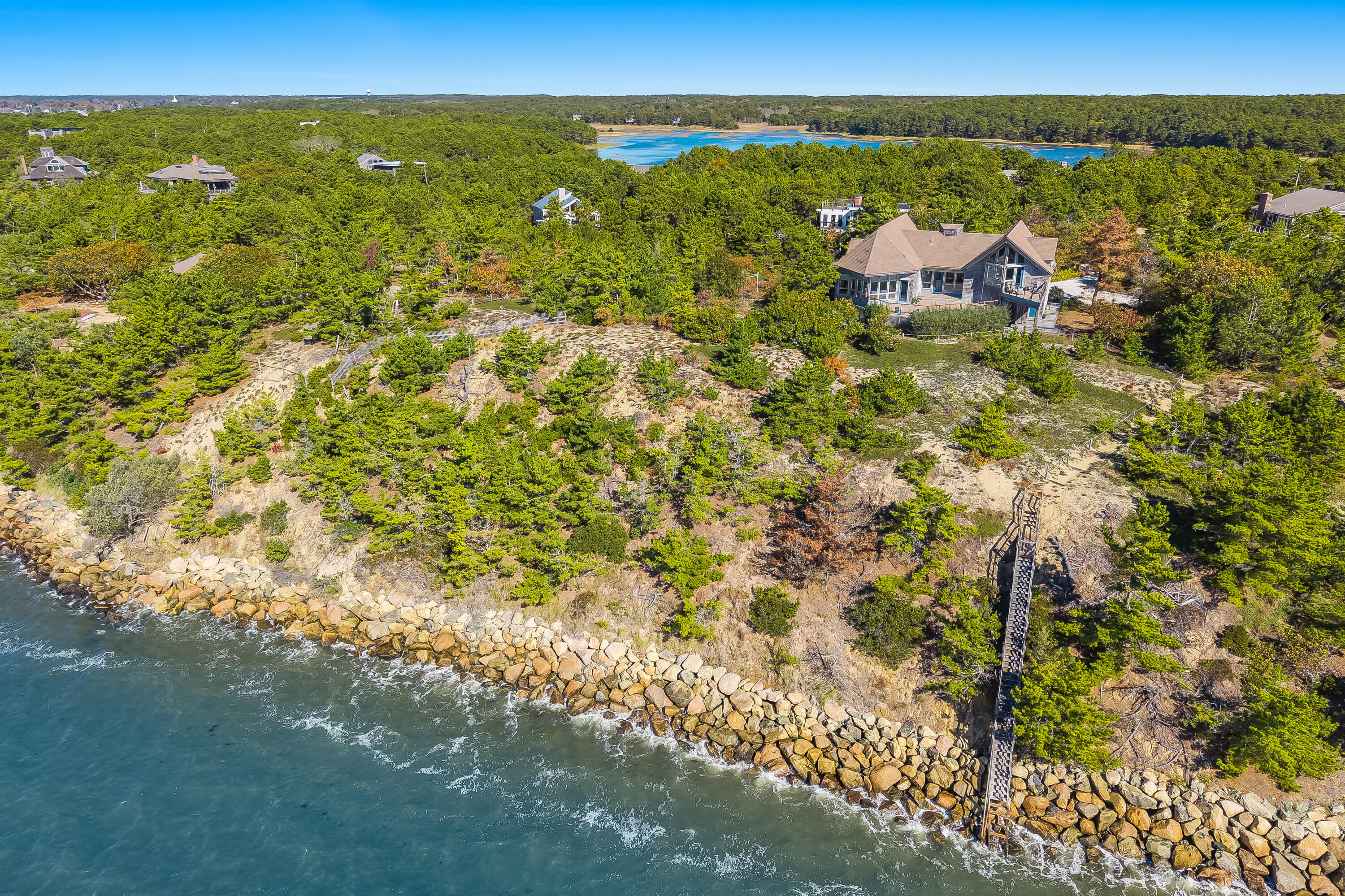 344 King Phillip Road Wellfleet, MA 02667 - Photo 55 of 72 a view of a city with an ocean view