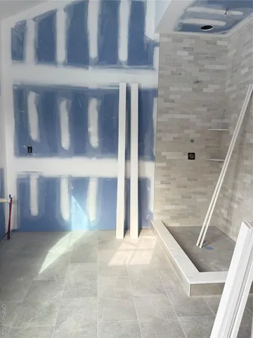 an empty room with a window