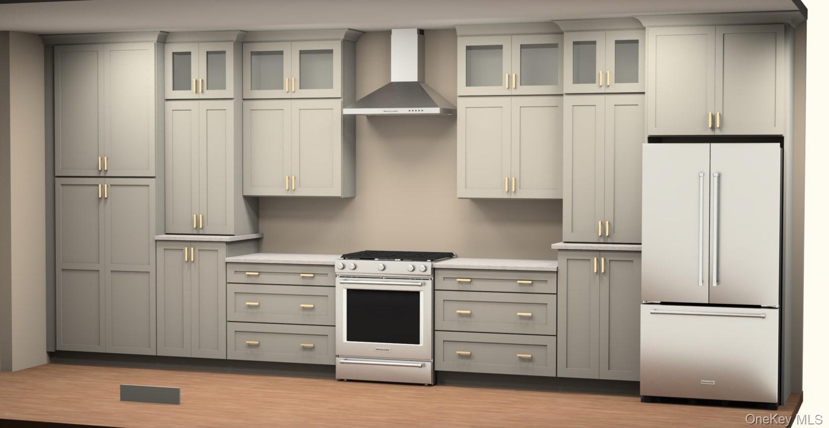 75 Delmar Hill Road Slate Hill, NY 10973 - Photo 4 of 23 a kitchen with stainless steel appliances white cabinets and a refrigerator