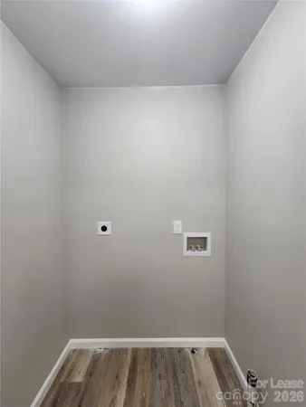 a view of small space with racks on the wall
