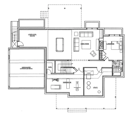 a black and white photo of a room