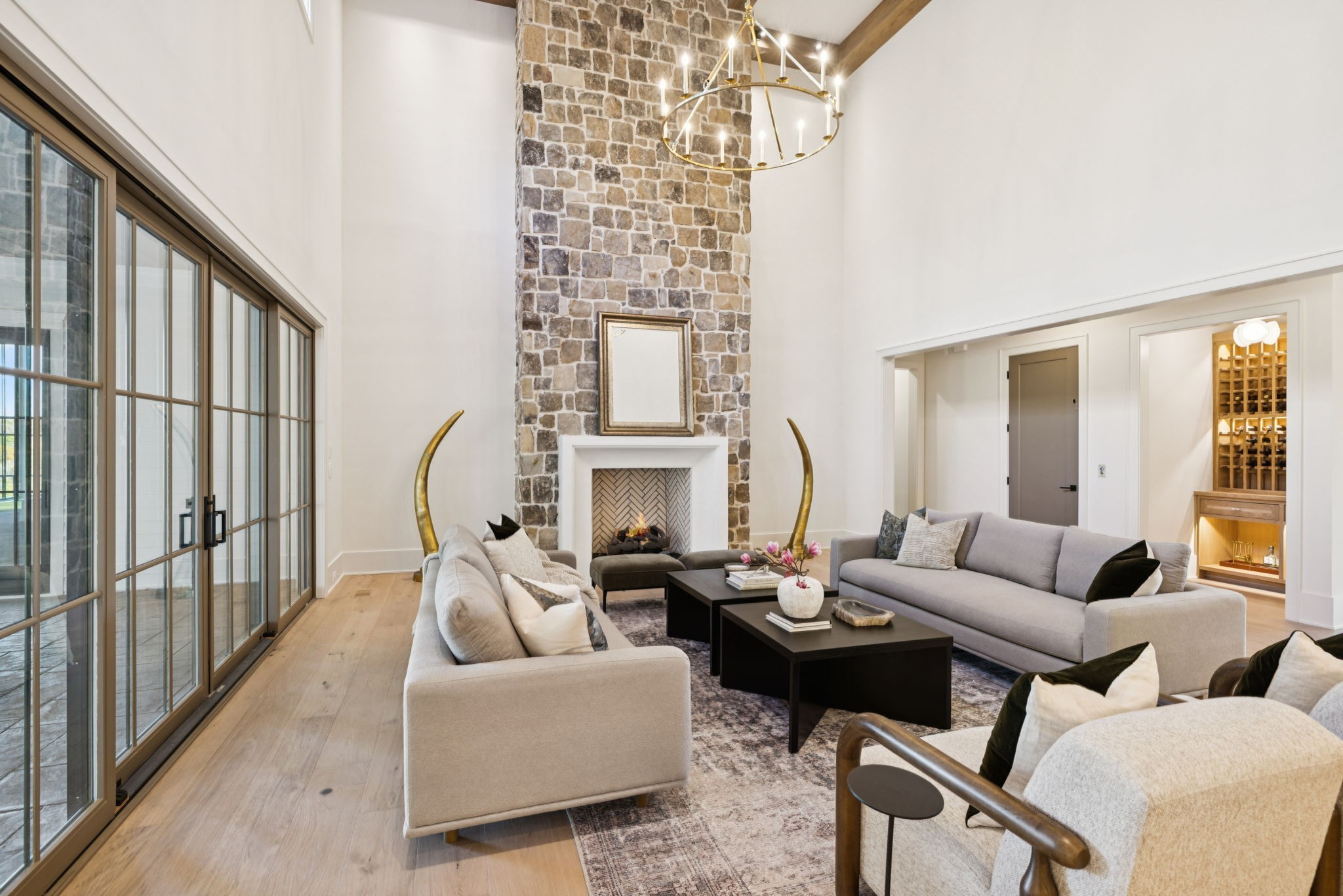 8101 Heirloom Boulevard College Grove, TN 37046 - Photo 15 of 81 a living room with fireplace furniture and a large window