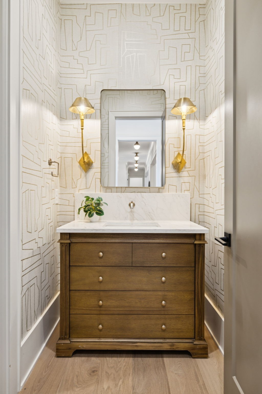 8101 Heirloom Boulevard College Grove, TN 37046 - Photo 28 of 81 a bathroom with a sink vanity and mirror