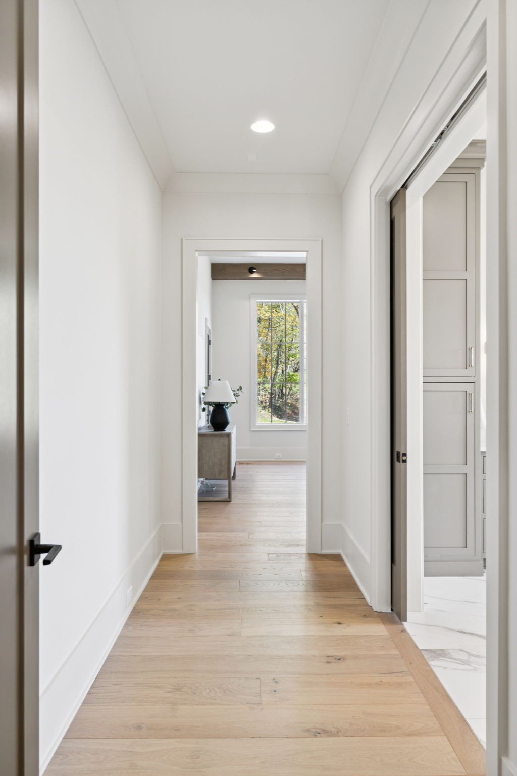 8101 Heirloom Boulevard College Grove, TN 37046 - Photo 36 of 81 a view of a hallway with wooden floor and a living room