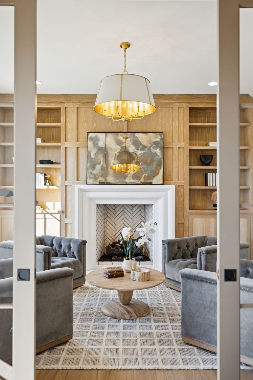 8101 Heirloom Boulevard College Grove, TN 37046 - Photo 8 of 81 a living room with furniture and a fireplace