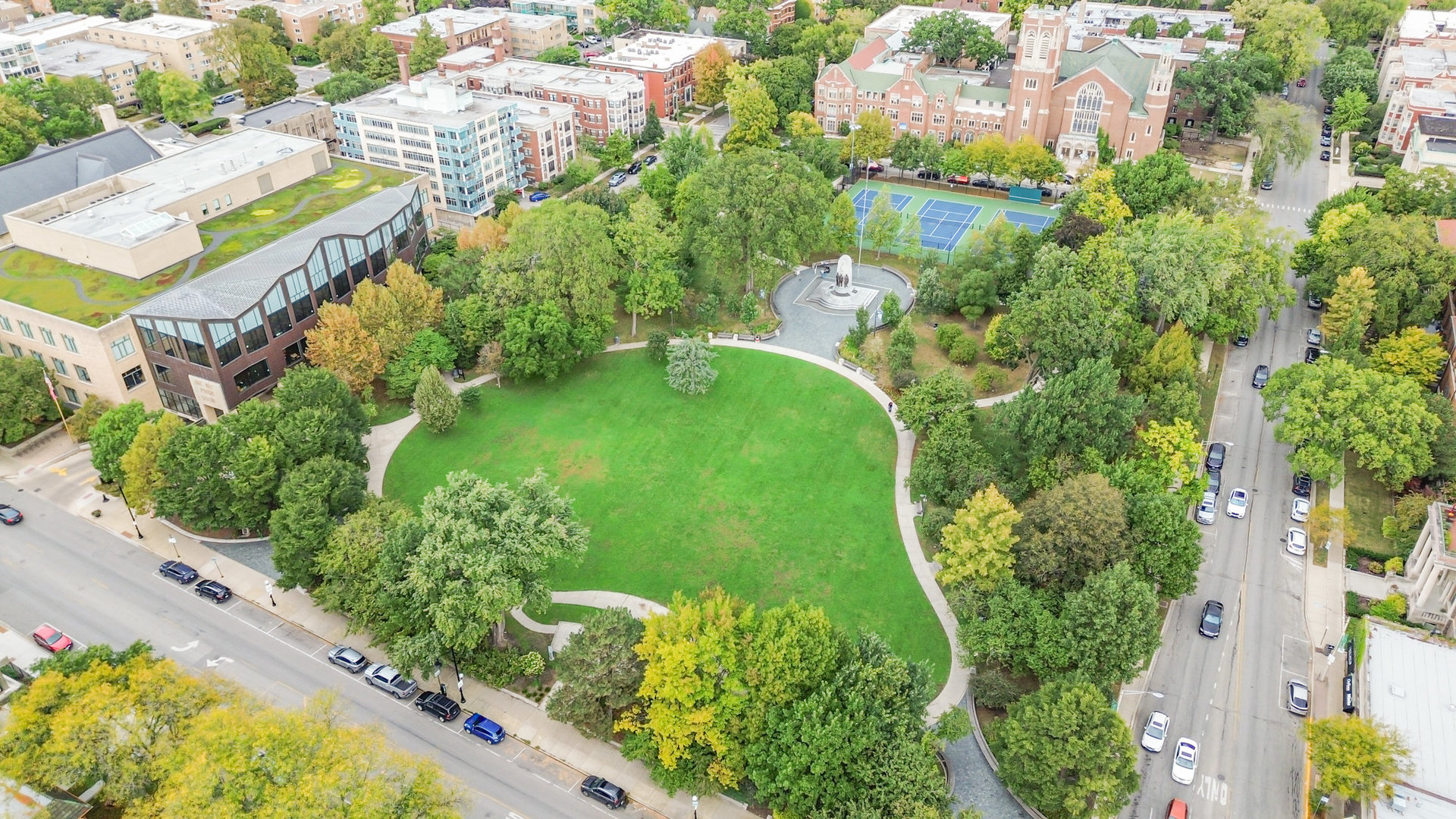 1022 Alexander Lane Oak Park, IL 60302 - Photo 19 of 19 an aerial view of multiple houses with yard