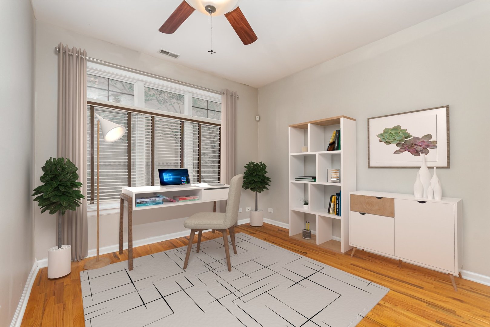 1022 Alexander Lane Oak Park, IL 60302 - Photo 4 of 19 a living room with furniture and a potted plant