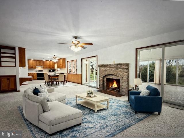 9224 Ball Road Ijamsville, MD 21754 - Photo 24 of 56 a living room with furniture and a fireplace