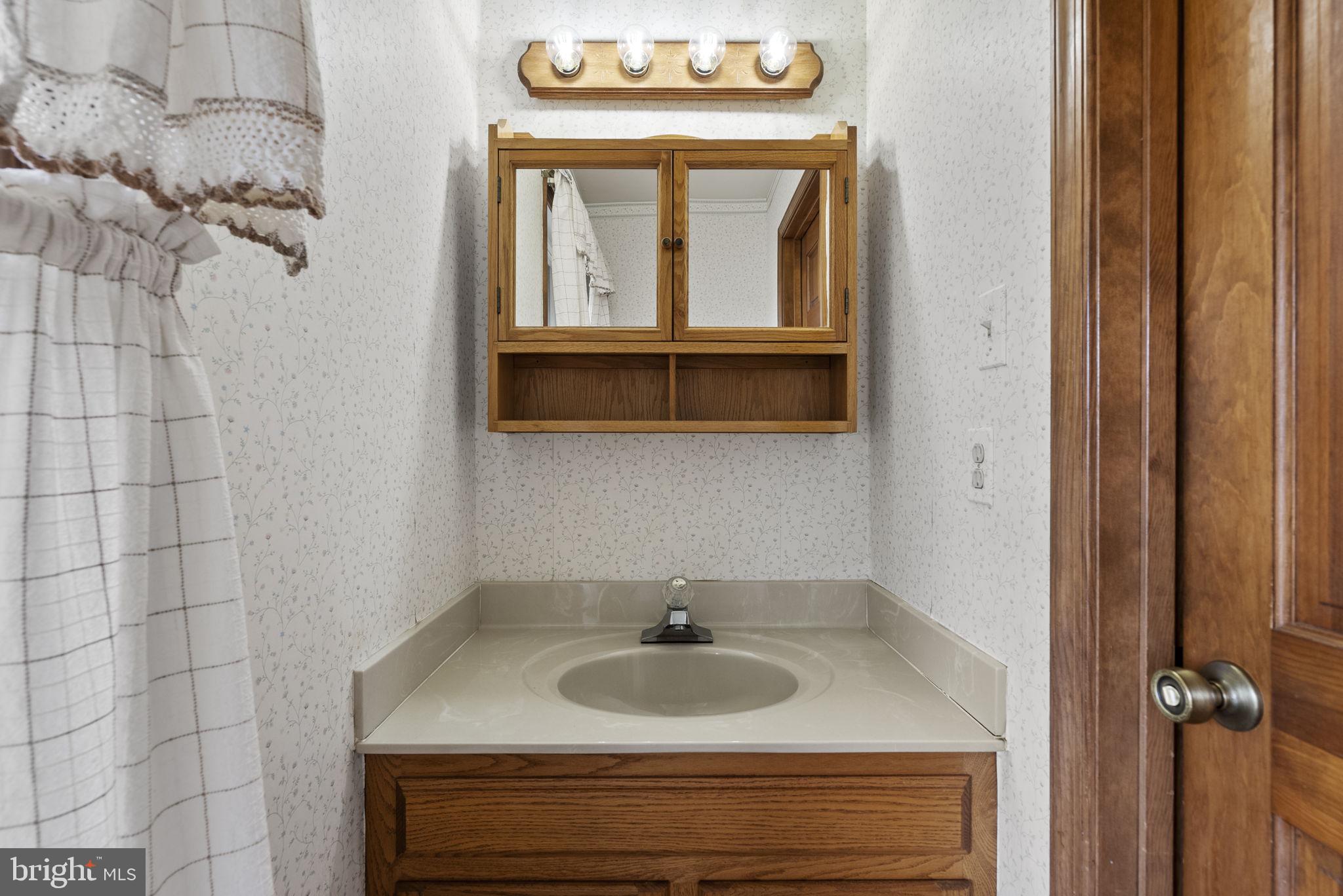 9224 Ball Road Ijamsville, MD 21754 - Photo 44 of 56 a bathroom with a sink and a mirror