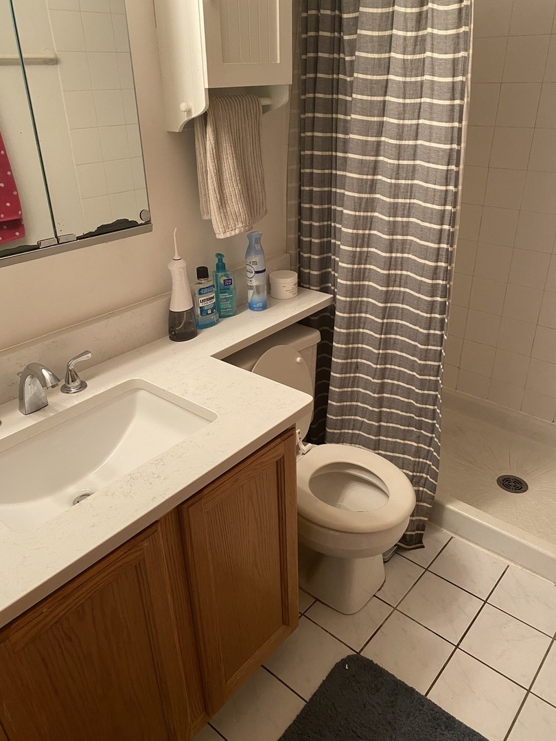 632 West Patterson Avenue, Unit 1N Chicago, IL 60613 - Photo 14 of 17 a bathroom with a sink a toilet and shower
