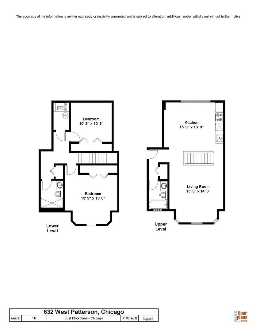 632 West Patterson Avenue, Unit 1N Chicago, IL 60613 - Photo 2 of 17 a picture of a floor plan
