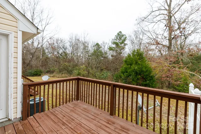 a view of a porch with a door