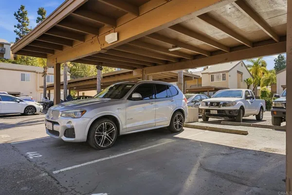 a view of a cars parking space