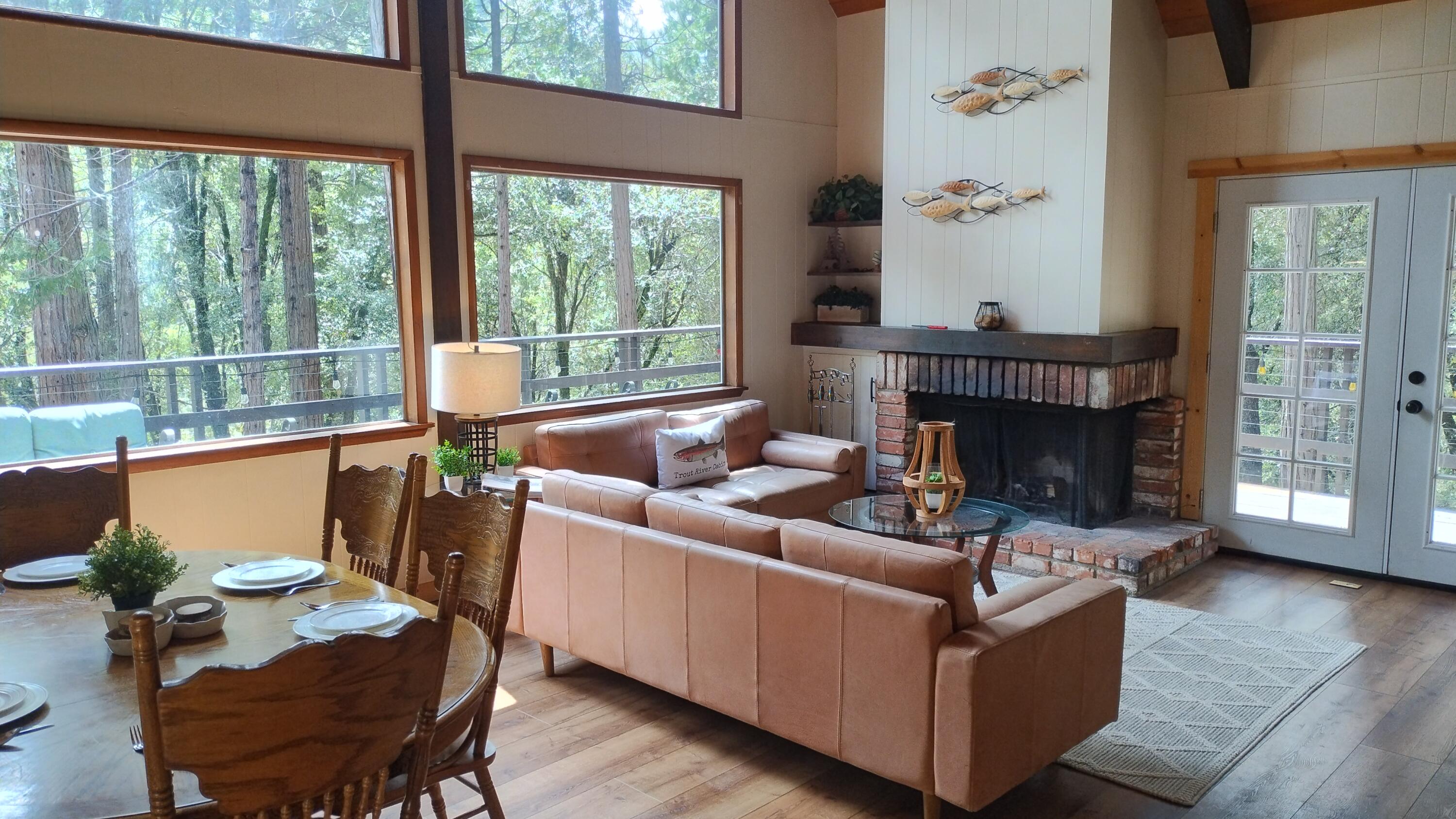 1693 Forest Rte 21S94 Camp Nelson, CA 93265 - Photo 4 of 86 a living room with furniture and a fireplace