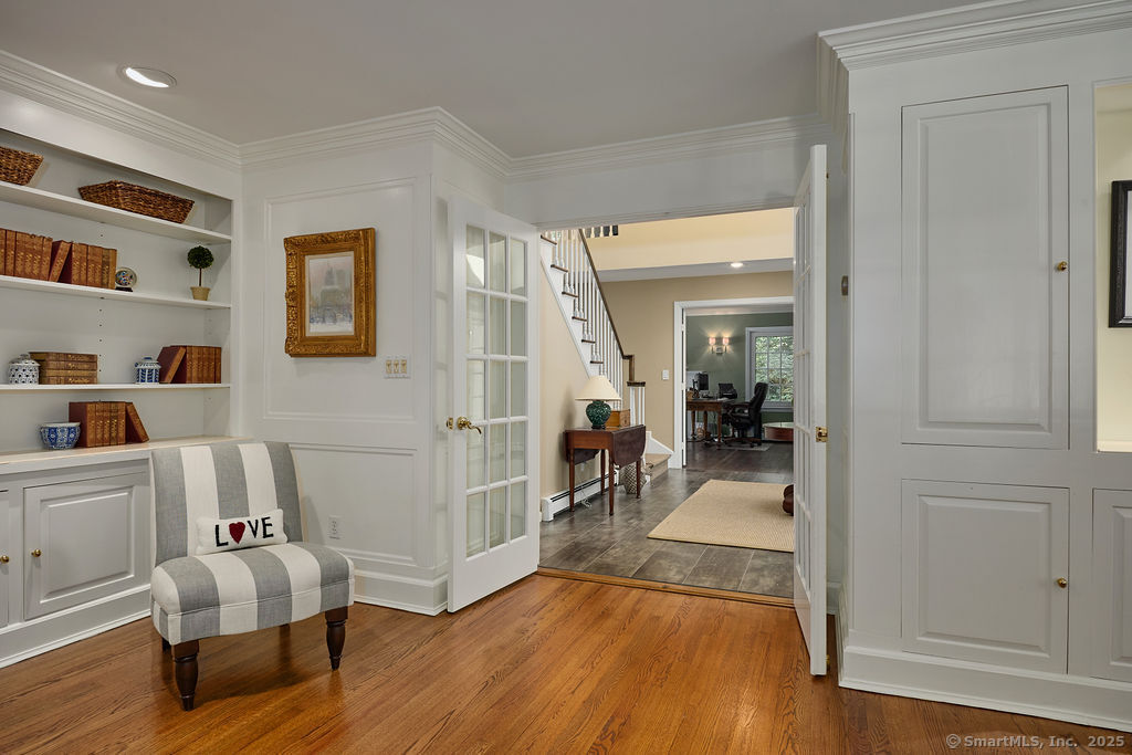 81 Norfield Road Weston, CT 06883 - Photo 10 of 40 a view of a livingroom with furniture and hardwood floor