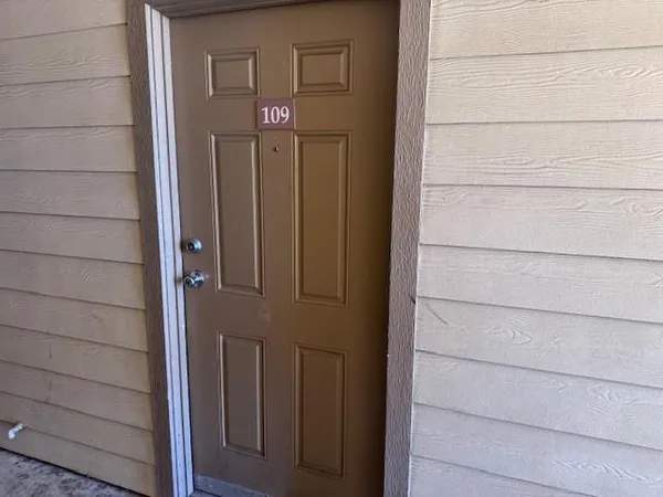 a view of front door of house