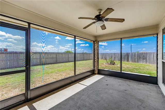 a view of a room with window