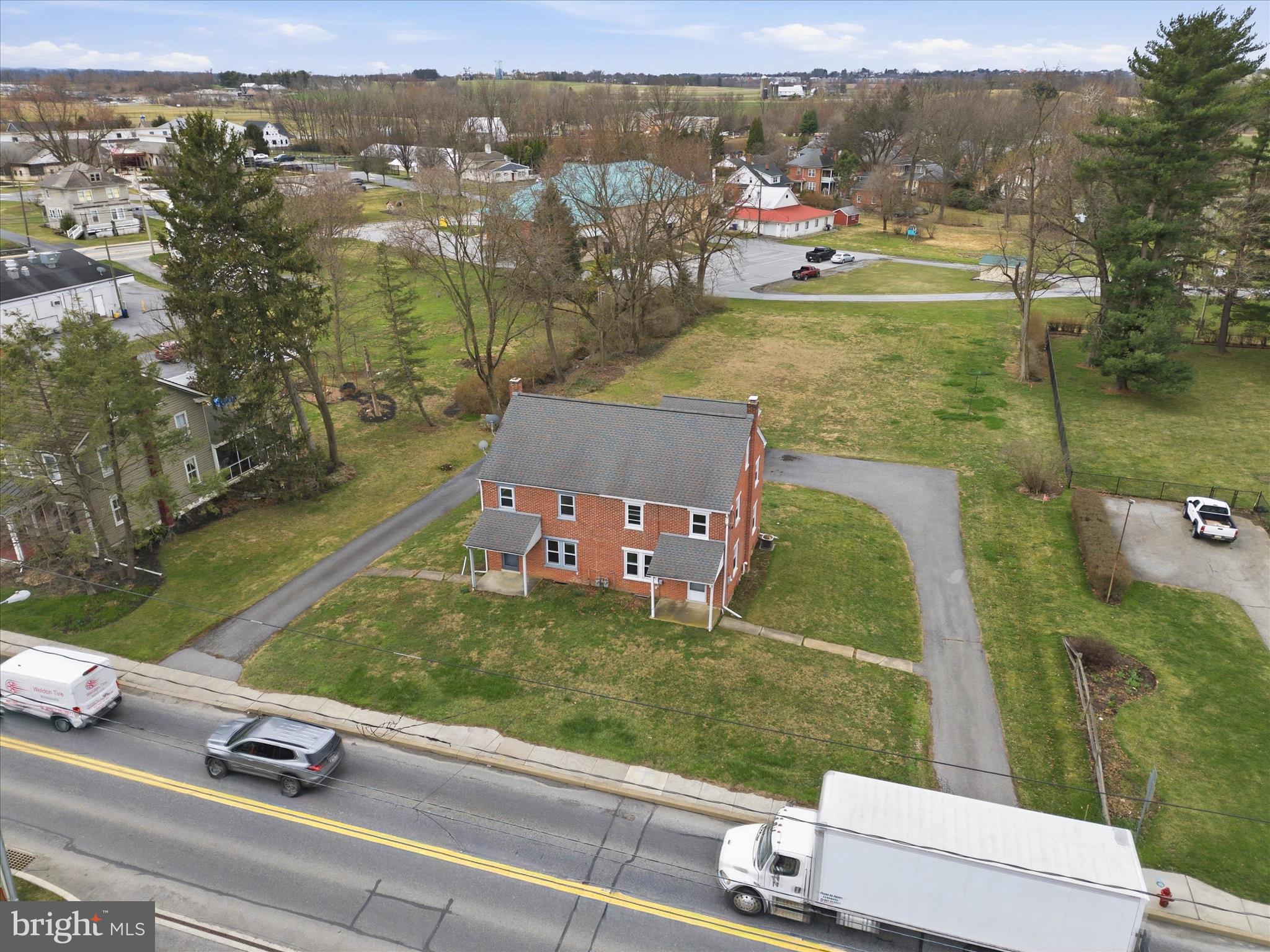 1632 Lampeter Road Lancaster, PA 17602 - Photo 8 of 46 an aerial view of a house with a yard