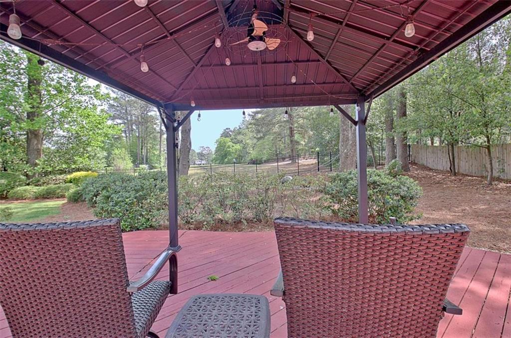 110 Sandtrap Ridge Peachtree City, GA 30269 - Photo 40 of 85 a patio view with a seating space