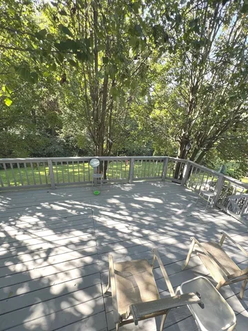 a view of a yard with a tree