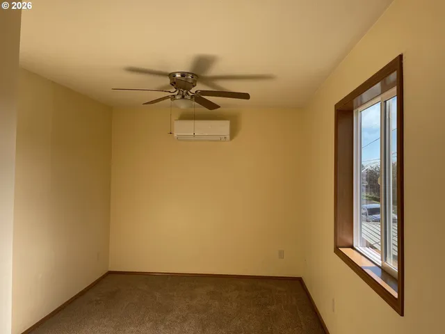 an empty room with a window