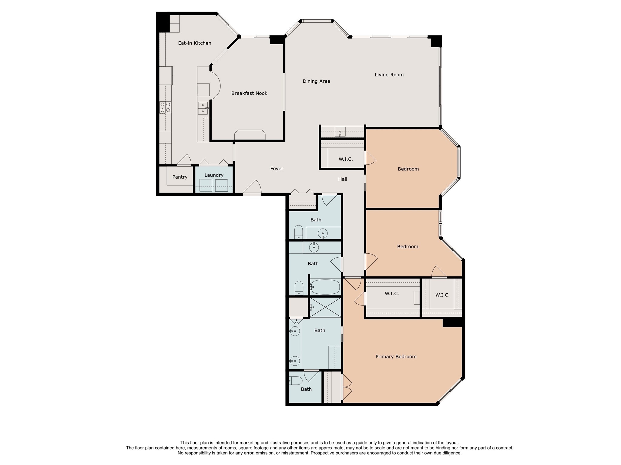 3350 McCue Road, Unit 1504 Houston, TX 77056 - Photo 32 of 32 Floor plan intended for illustrative purposes and is to be used as a guide only to give a general indication of the layout.