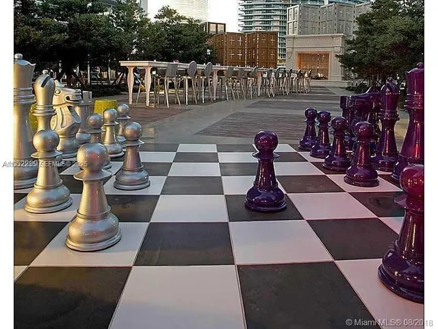 a front view of a building with lake view
